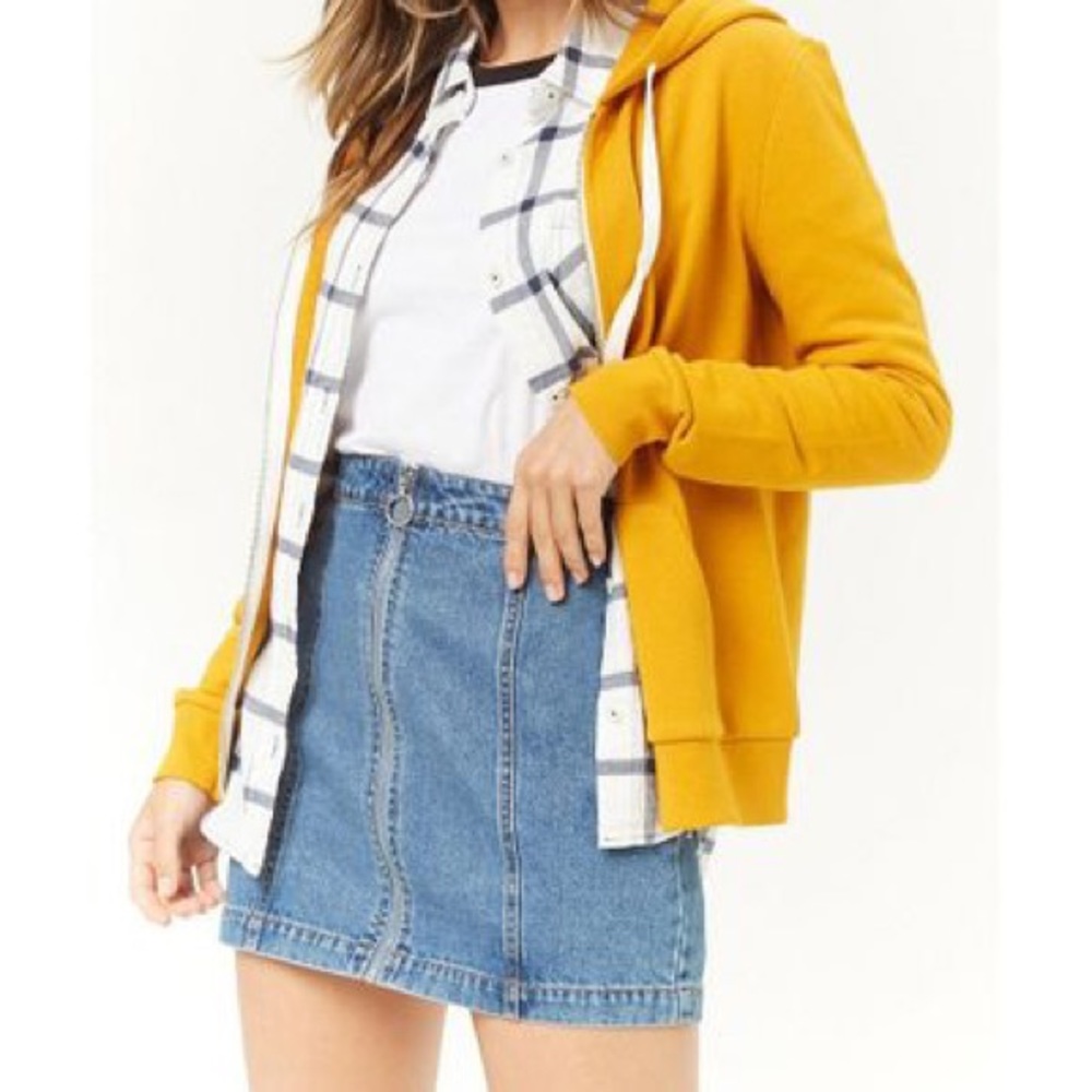 Forever 21 Zip-Front Mini Skirt